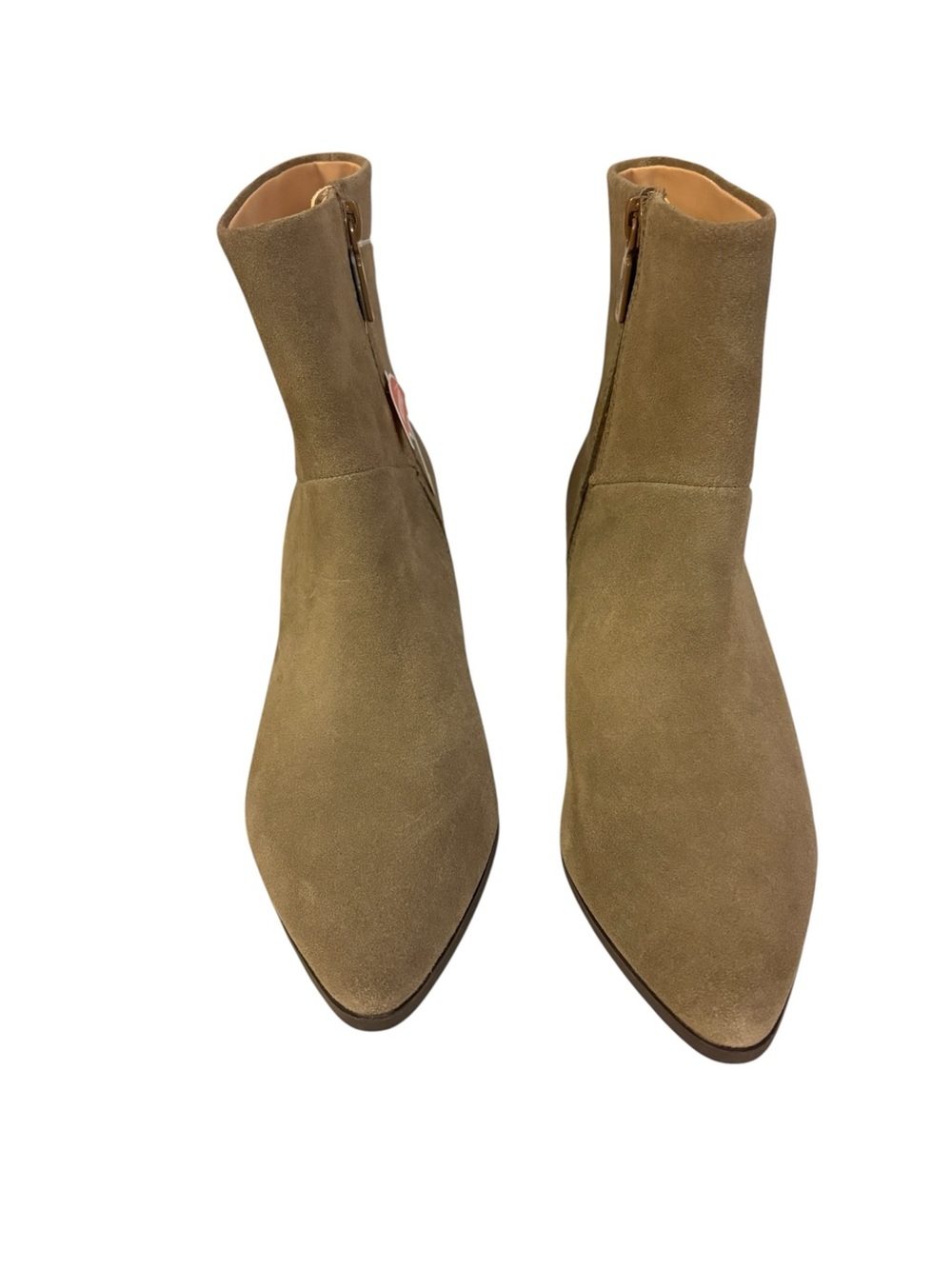 Blondo Olive Suede Pointed-Toe Ankle Boots